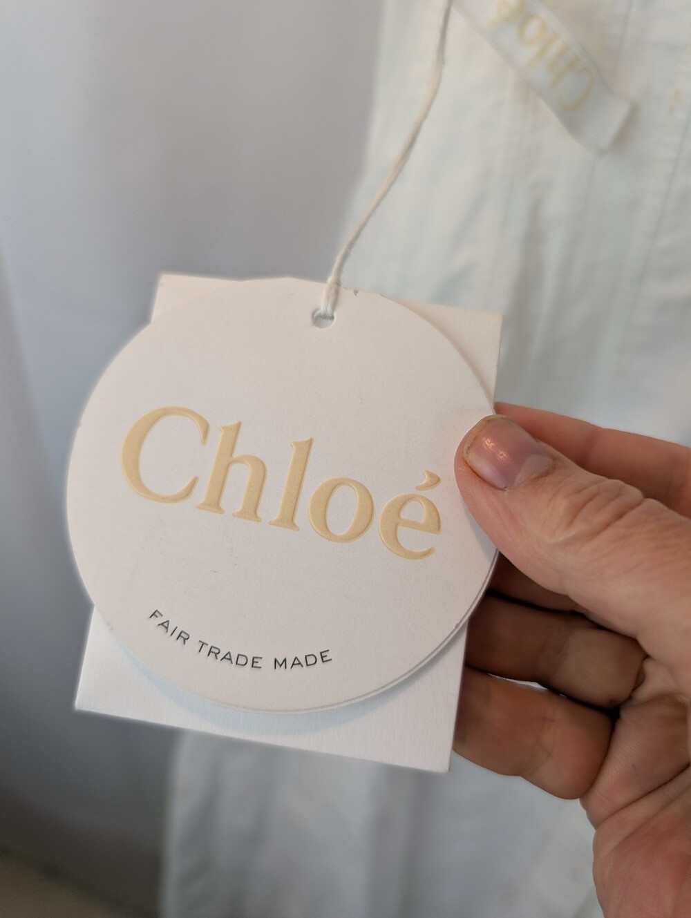 Chloé White Akanjo Edition Pinafore Midi Dress size XS(34) BNWT with marks - Picture 5 of 16